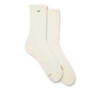BOSS Lot de deux paires de chaussettes mi-mollet avec détails logotés - Style 2P RS Light Rib VI W, 50553493 Naturel 35-38