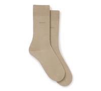 BOSS Lot de deux paires de chaussettes mi-mollet avec logos - Style 2P RS Uni CC, 50516616 Beige 43-46