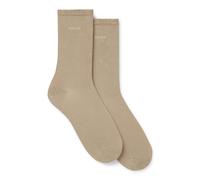 BOSS Lot de deux paires de chaussettes mi-mollet avec logos - Style 2P RS Uni Logo CC W, 50543398 Beige 35-38