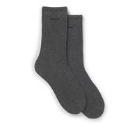 BOSS Lot de deux paires de chaussettes mi-mollet avec logos - Style 2P RS Uni Logo CC W, 50543398 Gris sombre 39-42