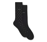 BOSS Lot de deux paires de chaussettes mi-mollet en bambou stretch - Style 2PRS MiniDot VIBambo, 50547831 Noir 43-46