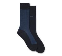 BOSS Lot de deux paires de chaussettes mi-mollet en coton mélangé - Style 2P RS Minipattern CC, 50543561 Bleu foncé 39-42