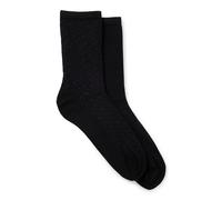 BOSS Lot de deux paires de chaussettes mi-mollet en coton stretch - Style 2P RS Monogram CC W, 50515062 Noir 35-38
