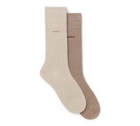 BOSS Lot de deux paires de chaussettes mi-mollet en mélange de bambou - Style 2P RS Bamboo, 50538200 Brun chiné 39-42