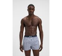 BOSS Lot de deux shorts de pyjama en coton à taille logo - Style NOS Boxer EW 2P, 50480056 Bleu foncé M
