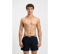 BOSS Lot de deux shorts de pyjama en coton - Style 2P Boxer Shorts EW, 50545913 Noir / Rouge S