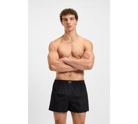 BOSS Lot de deux shorts de pyjama en popeline de coton avec logos - Style 2P Boxer S. CW Peach, 50515464 Noir S