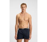 BOSS Lot de deux shorts de pyjama en popeline de coton - Style 2P Boxer Shorts EW, 50545913 Bleu XXL