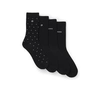 BOSS Lot de quatre paires de chaussettes mi-hautes avec détails logotés - Style 4P RS GiftShine CC W, 50546742 Noir 36-42