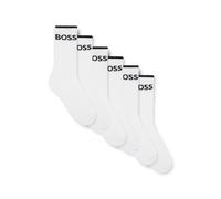 BOSS Lot de six paires de chaussettes mi-hautes - Style 6P QS Stripe CC, 50510168 Blanc 43-46