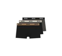 BOSS Lot de trois boxers courts en coton stretch à logo - Style Trunk 3P Power Desig, 50554443 Noir L