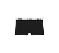 BOSS Lot de trois boxers courts en coton stretch avec logo à la taille - Style Trunk 3P Power, 50475274 Noir XS
