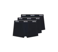 BOSS Lot de trois boxers courts en coton stretch avec logo à la taille - Style Trunk 3P Power, 50475274 Bleu foncé XL
