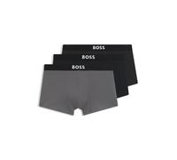 BOSS Lot de trois boxers courts en coton stretch avec logos - Style Trunk 3P BOSS ONE D, 50549832 Bleu / Gris XXL