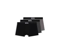 BOSS Lot de trois boxers courts en coton stretch avec logos - Style Trunk 3P BOSS ONE D, 50549832 Noir / Gris M