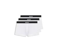 BOSS Lot de trois boxers courts en coton stretch - Style Trunk 3P BOSS ONE, 50544263 Blanc XS