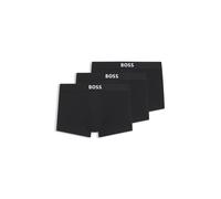 BOSS Lot de trois boxers courts en coton stretch avec taille logo - Style Trunk 3P BOSS ONE, 50544263 Noir XXL