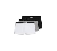BOSS Lot de trois boxers courts en coton stretch - Style Trunk 3P BOSS ONE, 50544263 Blanc / Gris / Noir M