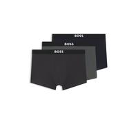 BOSS Lot de trois boxers courts en coton stretch - Style Trunk 3P BOSS ONE, 50544263 Noir / Gris / Bleu XL