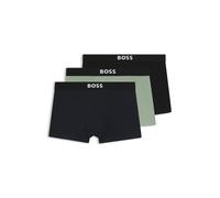 BOSS Lot de trois boxers courts en coton stretch - Style Trunk 3P BOSS ONE, 50544263 Noir / Vert / Bleu M