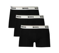 Boss - Lot de trois boxers en coton avec ceinture élastique - Homme - Sous-vêtements - Noir - Taille: M