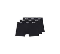 BOSS Lot de trois boxers longs en coton stretch avec logos - Style BoxerBr 3P Power, 50475282 Bleu foncé L