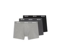 BOSS Lot de trois boxers longs en coton stretch avec logos - Style BoxerBr 3P Power, 50475282 Noir / Gris XXL