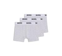 BOSS Lot de trois boxers longs en coton stretch pour enfant - Style J52663/A3204A, J52663 Gris chiné 114