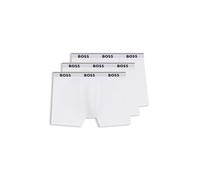BOSS Lot de trois boxers longs en coton stretch - Style BoxerBr 3P Power, 50475282 Blanc L
