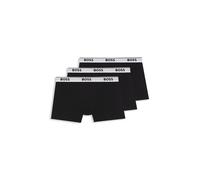 BOSS Lot de trois boxers longs en coton stretch - Style BoxerBr 3P Power, 50475282 Noir XXXL