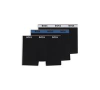 BOSS Lot de trois boxers longs en coton stretch - Style BoxerBr 3P Power, 50554694 Noir S