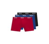 BOSS Lot de trois boxers longs - Style BoxerBr 3P Power, 50475282 Bleu / Rouge / Noir XS