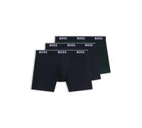 BOSS Lot de trois boxers longs - Style BoxerBr 3P Power Des, 50554438 Noir à motif S