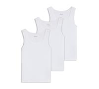 BOSS Lot de trois débardeurs en coton côtelé - Style TankTop3P RibClassic, 50542132 Blanc S