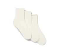 BOSS Lot de trois paires de chaussettes courtes avec logo - Style 3P QS Triplet CC W, 50570175 Naturel 35-38
