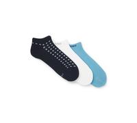BOSS Lot de trois paires de chaussettes longueur cheville - Style 3P AS Minipattern CC, 50559481 Blanc / Bleu 43-46