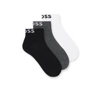 BOSS Lot de trois paires de chaussettes mi-hautes avec logos - Style 3P SH Logo CC SP W, 50533849 Blanc / Gris / Noir 39-42