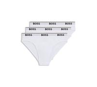 BOSS Lot de trois slips en coton stretch avec logo à la taille - Style Brief 3P Power, 50475273 Blanc M