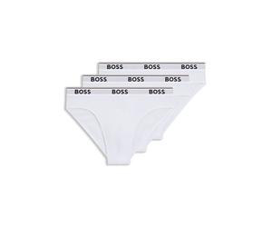 BOSS Lot de trois slips en coton stretch avec logo à la taille - Style Brief 3P Power, 50475273 Blanc XS