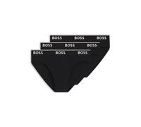 BOSS Lot de trois slips en coton stretch avec logo à la taille - Style Brief 3P Power, 50475273 Noir XS