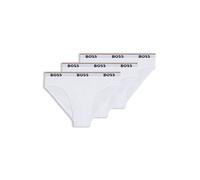BOSS Lot de trois slips en coton stretch avec logos à la taille - Style Brief 3P Power, 50475273 Blanc XS