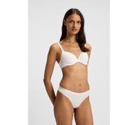 BOSS Lot de trois slips en coton stretch avec taille logotée - Style 3P BRIEF, 50510016 Beige clair S
