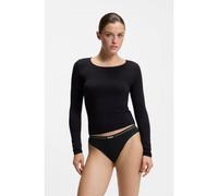 BOSS Lot de trois slips en coton stretch avec taille logotée - Style 3P BRIEF, 50510016 Blanc / Noir XXXL