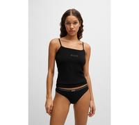 BOSS Lot de trois slips en coton stretch avec taille logotée - Style 3P BRIEF, 50510016 Noir L