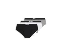 BOSS Lot de trois slips taille basse en coton stretch - Style HipBr 3P BOSS ONE, 50546561 Blanc / Gris / Noir S