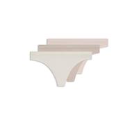 BOSS Lot de trois strings en coton stretch avec taille logotée - Style 3P THONG, 50510030 Beige clair M