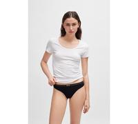 BOSS Lot de trois strings en coton stretch - Style 3P THONG, 50510030 Noir XL