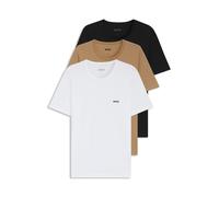 BOSS Lot de trois t-shirts en coton à logo brodé - Style TShirt RN 3P Classic, 50475284 Noir / Blanc / Beige M