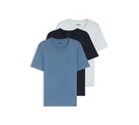 BOSS Lot de trois t-shirts en coton à logo brodé - Style TShirtRN 3P Classic, 50532468 Bleu L