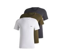 BOSS Lot de trois t-shirts en coton à logo brodé - Style TShirtRN 3P Classic, 50532470 Blanc / Vert / Gris S
